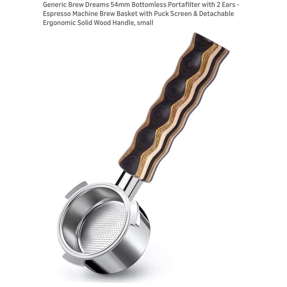 47.- Portafilter Solid Wood handle for coffee 54mm solid wood - Picture 2 of 2